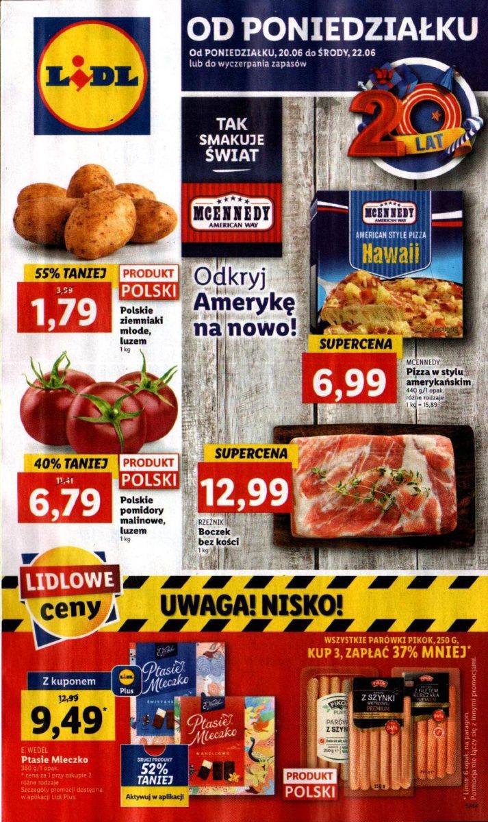 Акции Лидл (Gazetka Lidl) с 20.06.2022 до 26.06.2022. Акции, скидки, Газетка Лидл