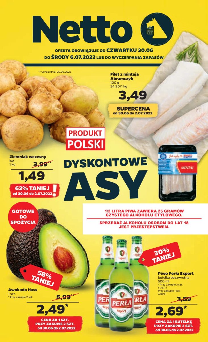 Акции Netto (Gazetka Netto) с 30.06.2022 до 06.07.2022. Акции, скидки, Газетка Нетто