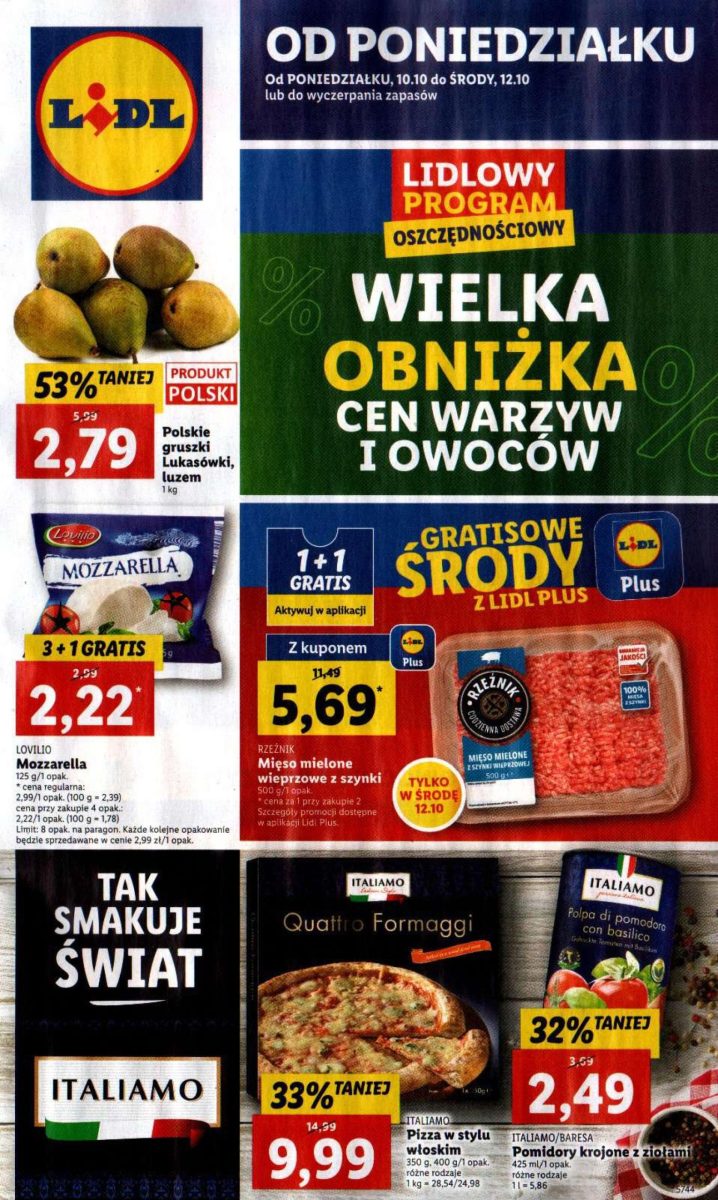 Акції Лідл (Gazetka Lidl) з 10.10.2022 до 12.10.2022. Акції, знижки, Газетка Лідл