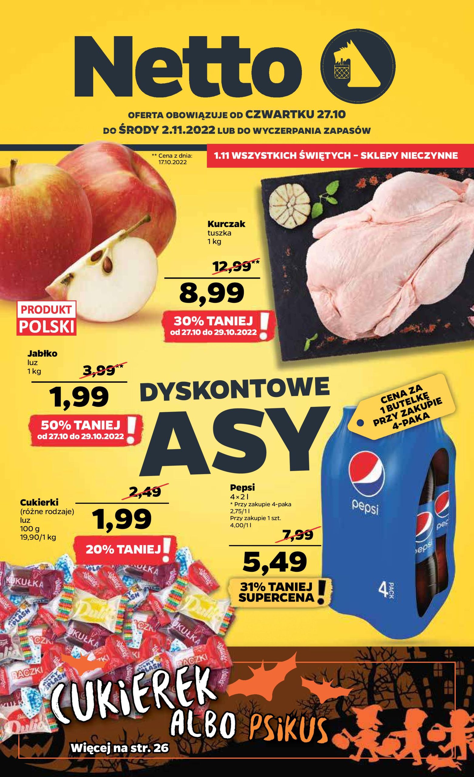 Акції Netto (Gazetka Netto) з 27.10.2022 до 02.11.2022. Акції, знижки, Газетка Нетто