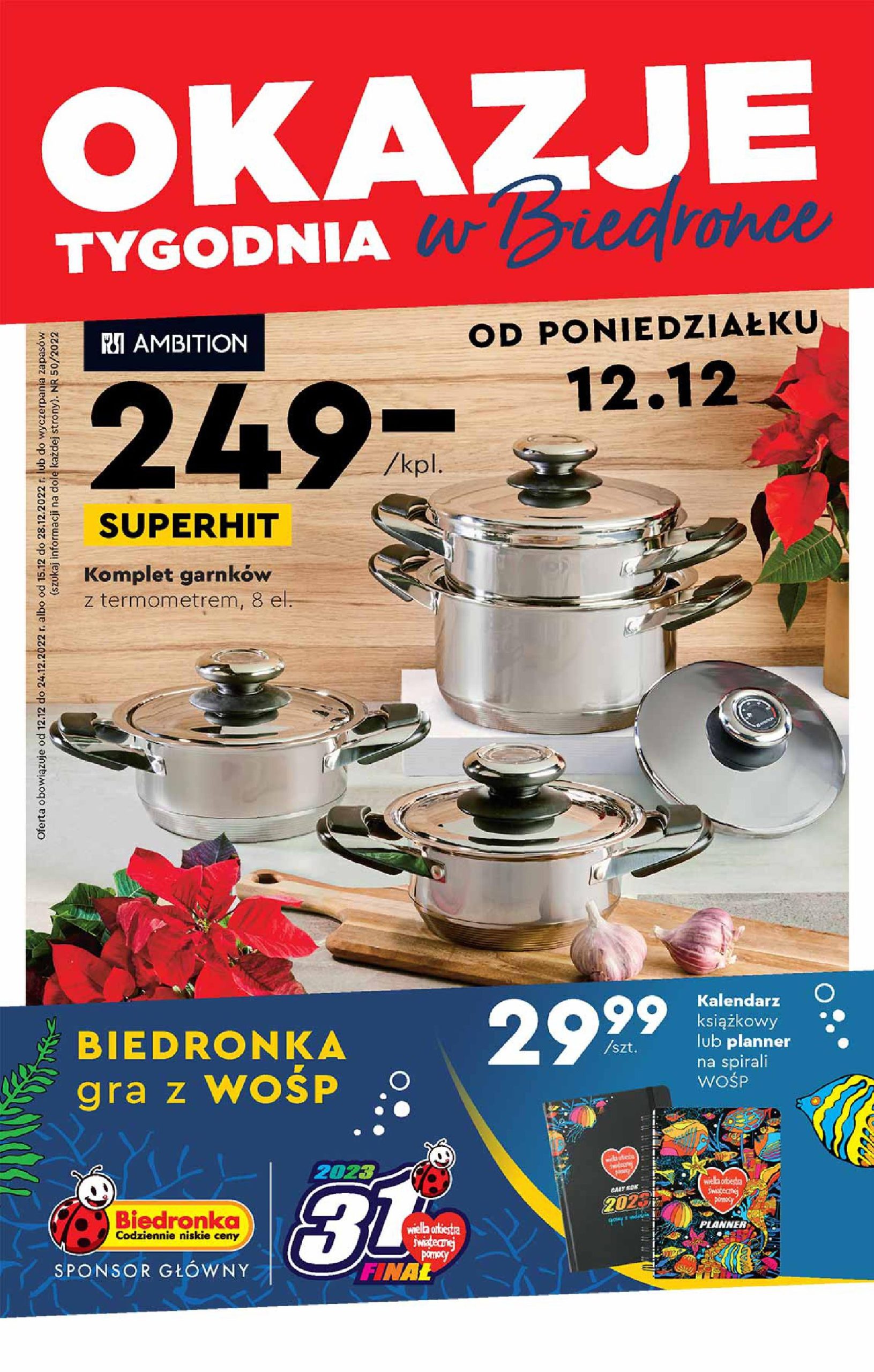 Акції Бедронка (Gazetka Biedronka) з 12.12.2022 до 15.12.2022. Акції, знижки, Газетка Бедронка