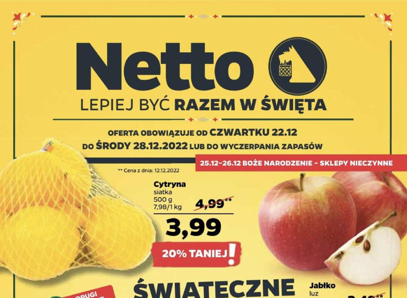Акції Netto (Gazetka Netto) з 22.12.2022 до 28.12.2022. Акції, знижки, Газетка Нетто