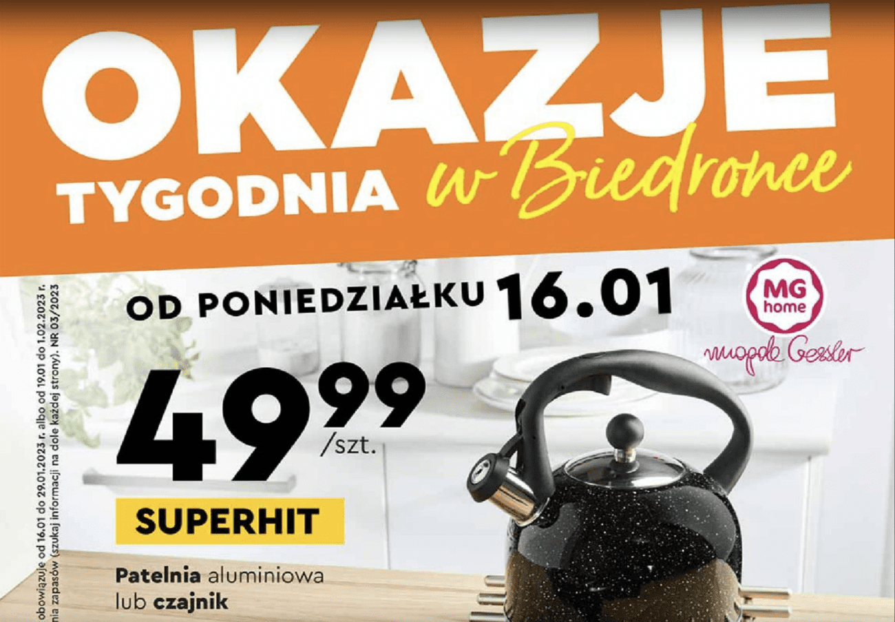 Акції Бедронка (Gazetka Biedronka) з 16.01.2023 до 01.02.2023. Акції, знижки, промоції, газетка Бедронка