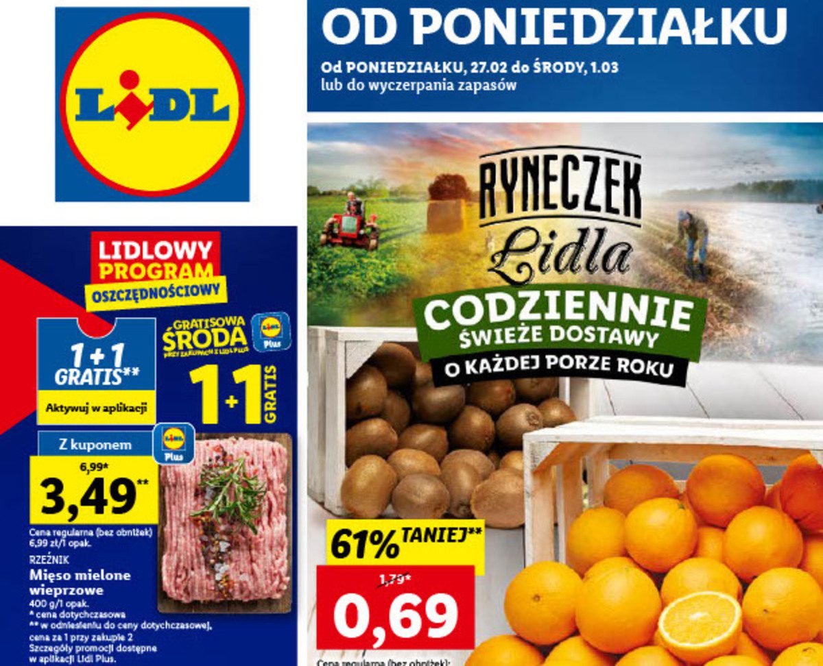 Акції Лідл (Gazetka Lidl) з 27.02.2023 до 01.03.2023. Акції, знижки, Газетка Лідл у Польщі