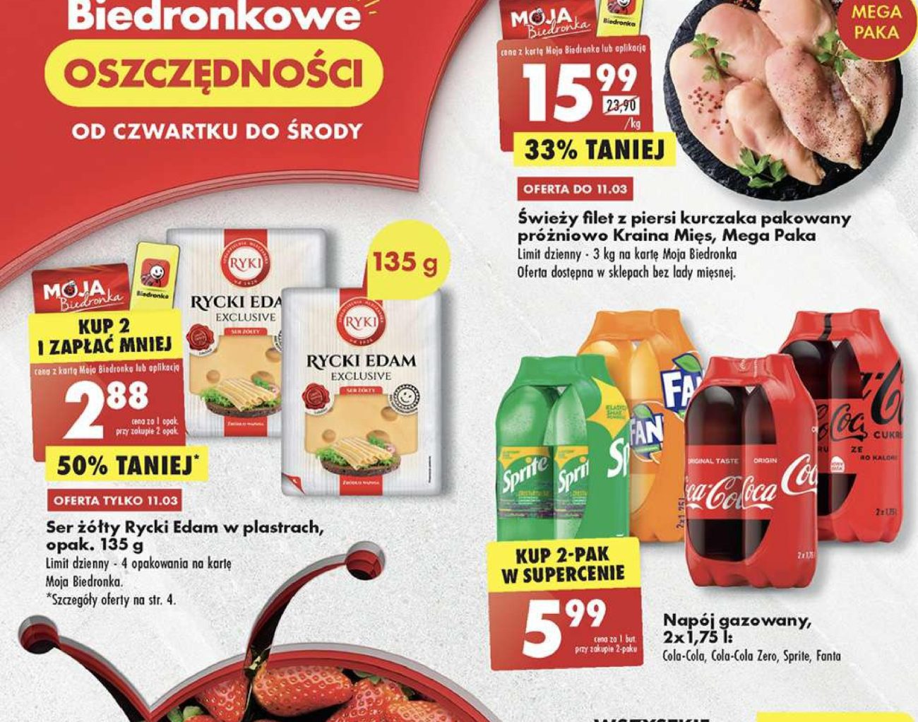 Акції Бедронка (Gazetka Biedronka) з 09.03.2023 до 15.03.2023. Акції, знижки, промоції, газетка Бедронка