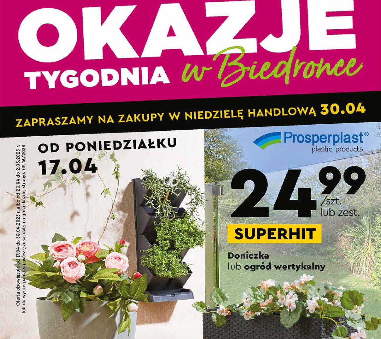 Акції та знижки Бедронка (Gazetka Biedronka) з 17.04.2023 до 02.05.2023. Акції, знижки, промоції, газетка Бедронка