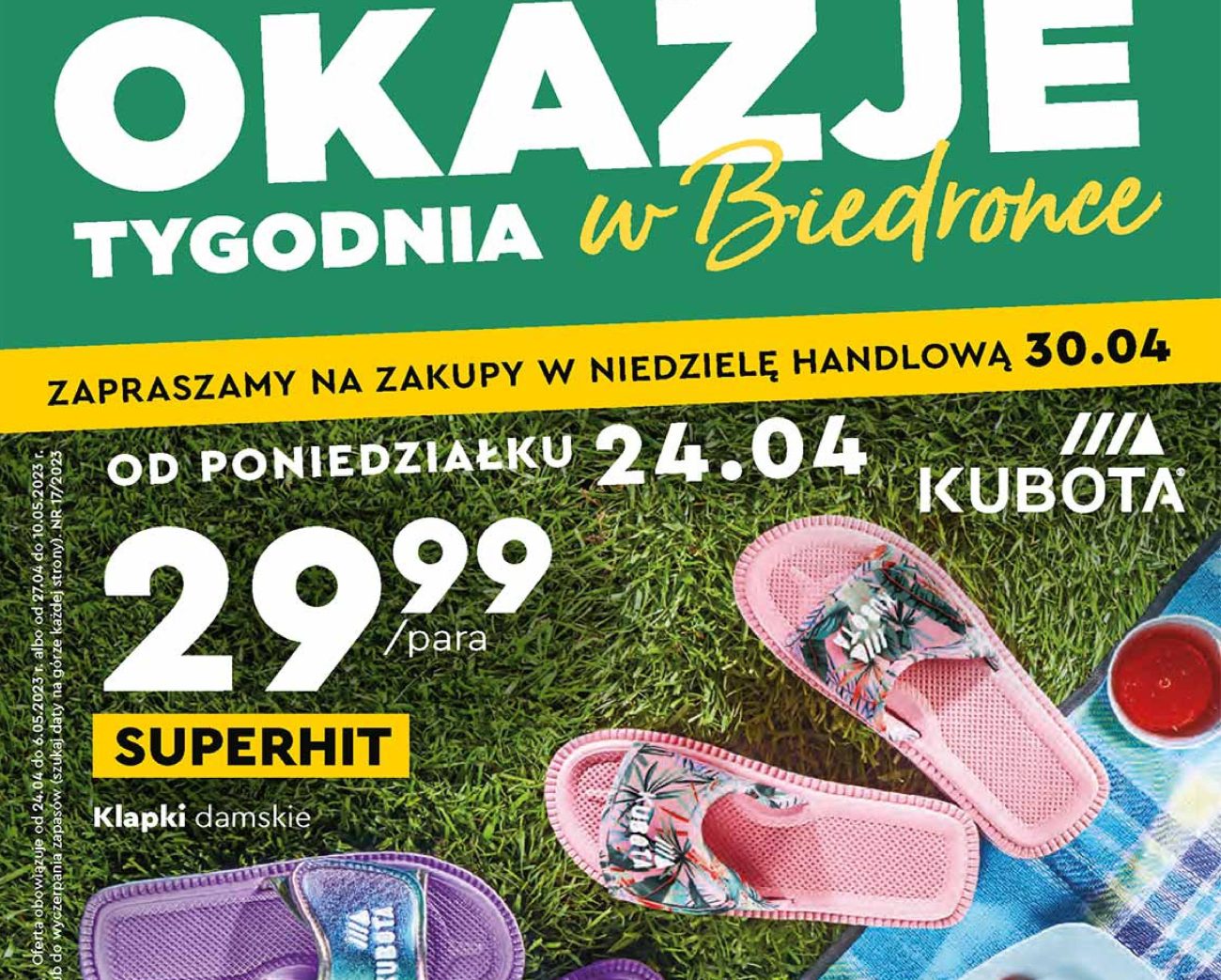 Акції та знижки Бедронка (Gazetka Biedronka) з 24.04.2023 до 10.05.2023. Акції, знижки, промоції, газетка Бедронка