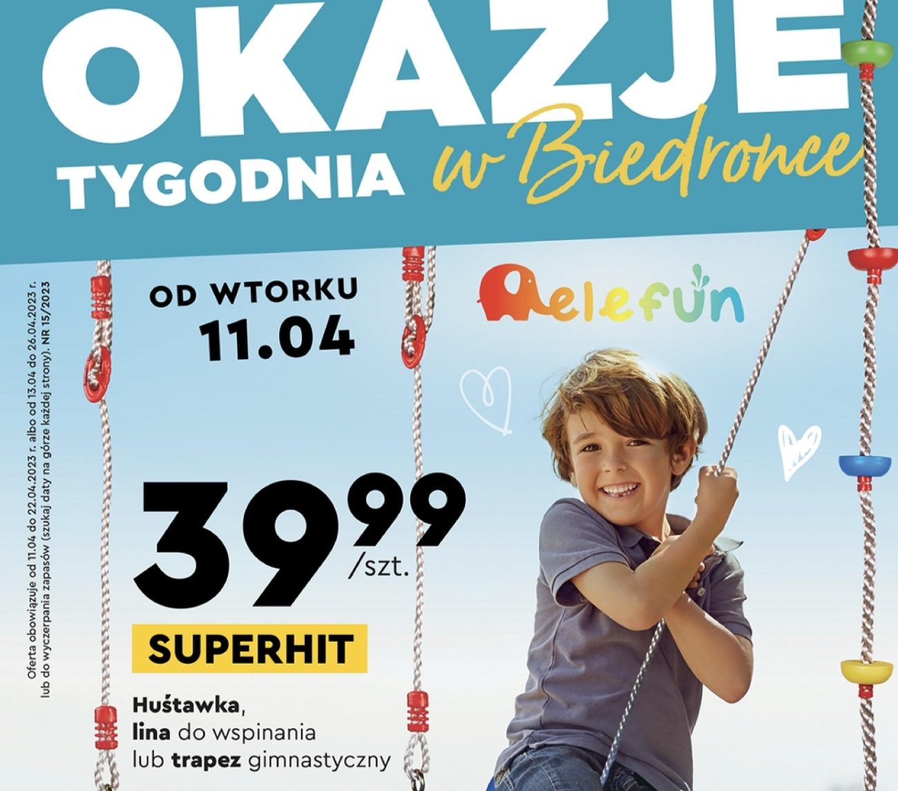 Акції Бедронка (Gazetka Biedronka) з 11.04.2023 до 15.04.2023. Акції, знижки, промоції, газетка Бедронка