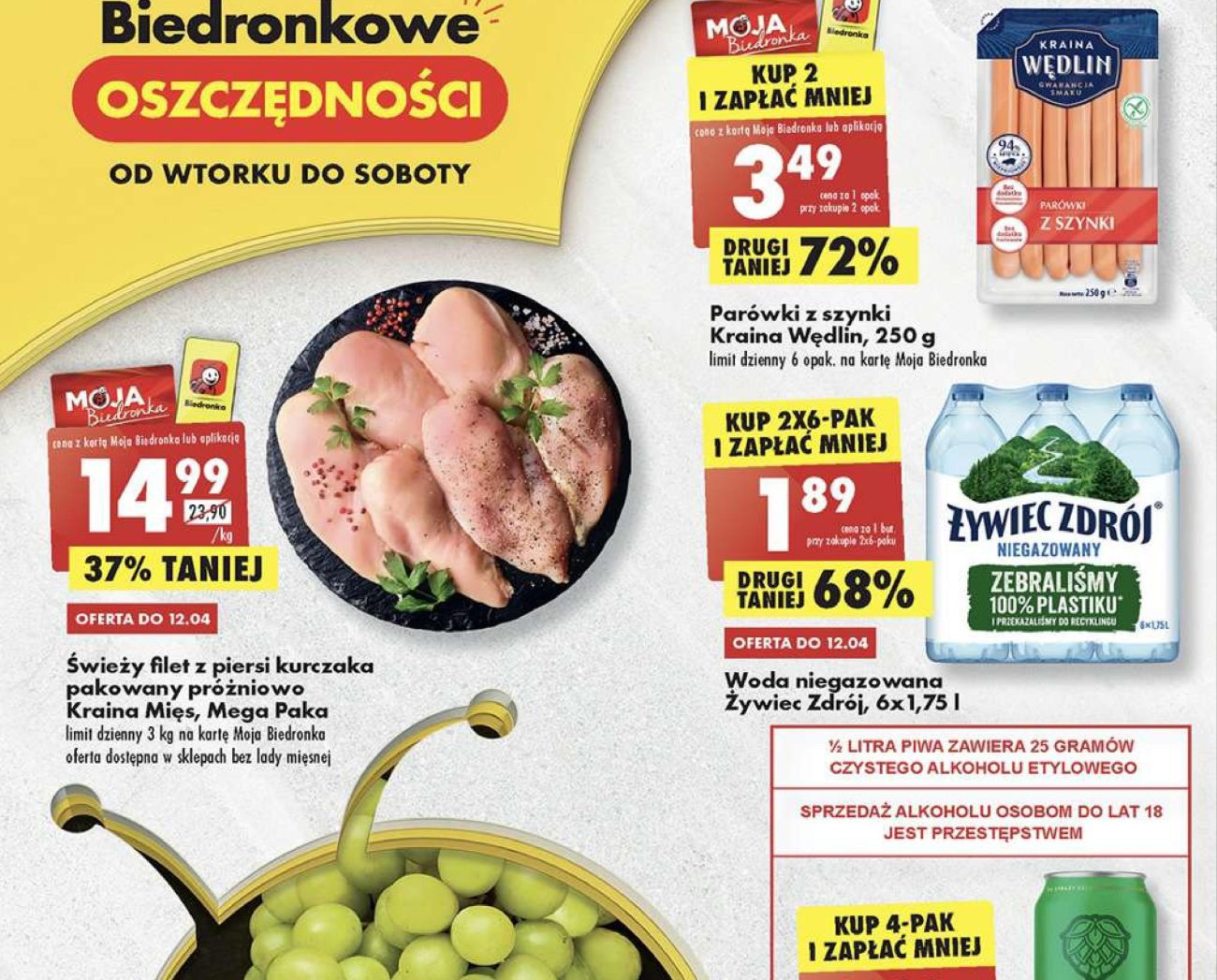 Акції та знижки Бедронка (Gazetka Biedronka) з 11.04.2023 до 15.04.2023. Акції, знижки, промоції, газетка Бедронка