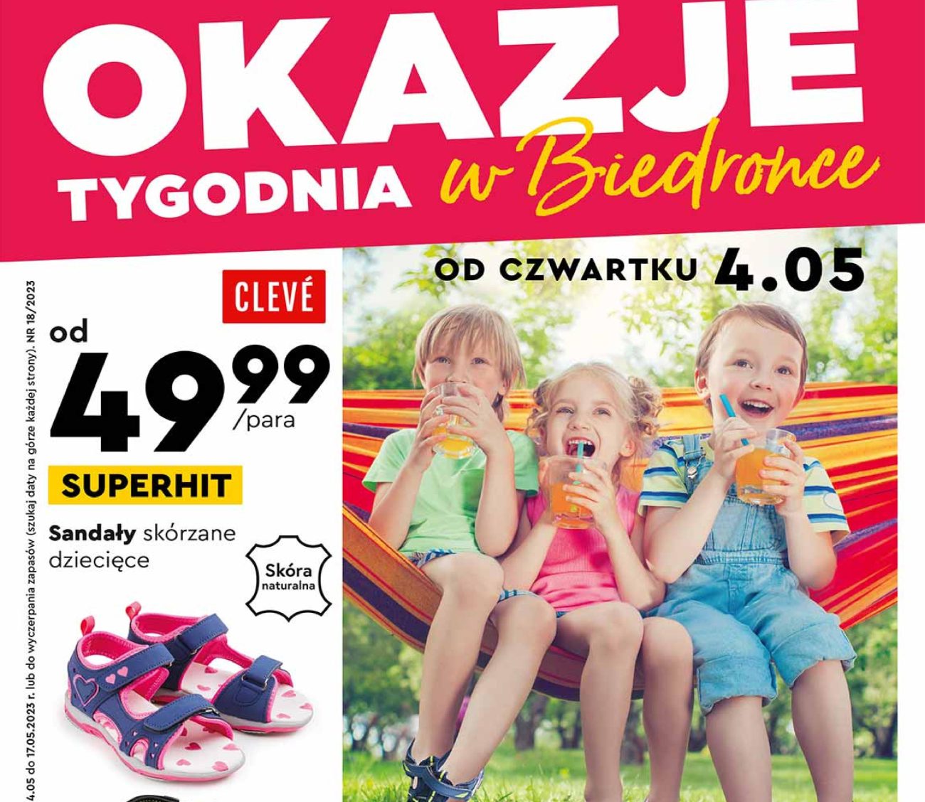 Акції та знижки Бедронка (Gazetka Biedronka) з 4.05.2023 до 17.05.2023. Акції, знижки, промоції, газетка Бедронка