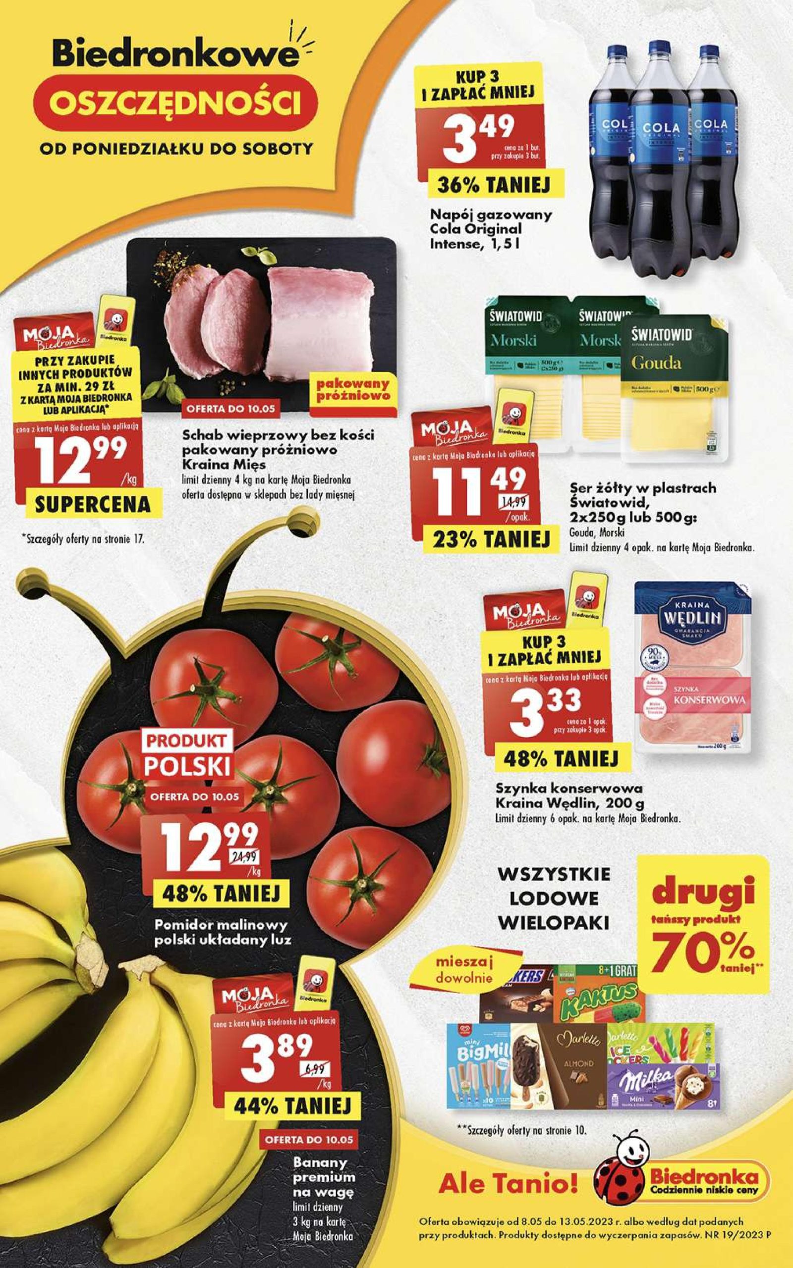 Акції та знижки Бедронка (Gazetka Biedronka) з 08.05.2023 до 13.05.2023. Акції, знижки, промоції, газетка Бедронка