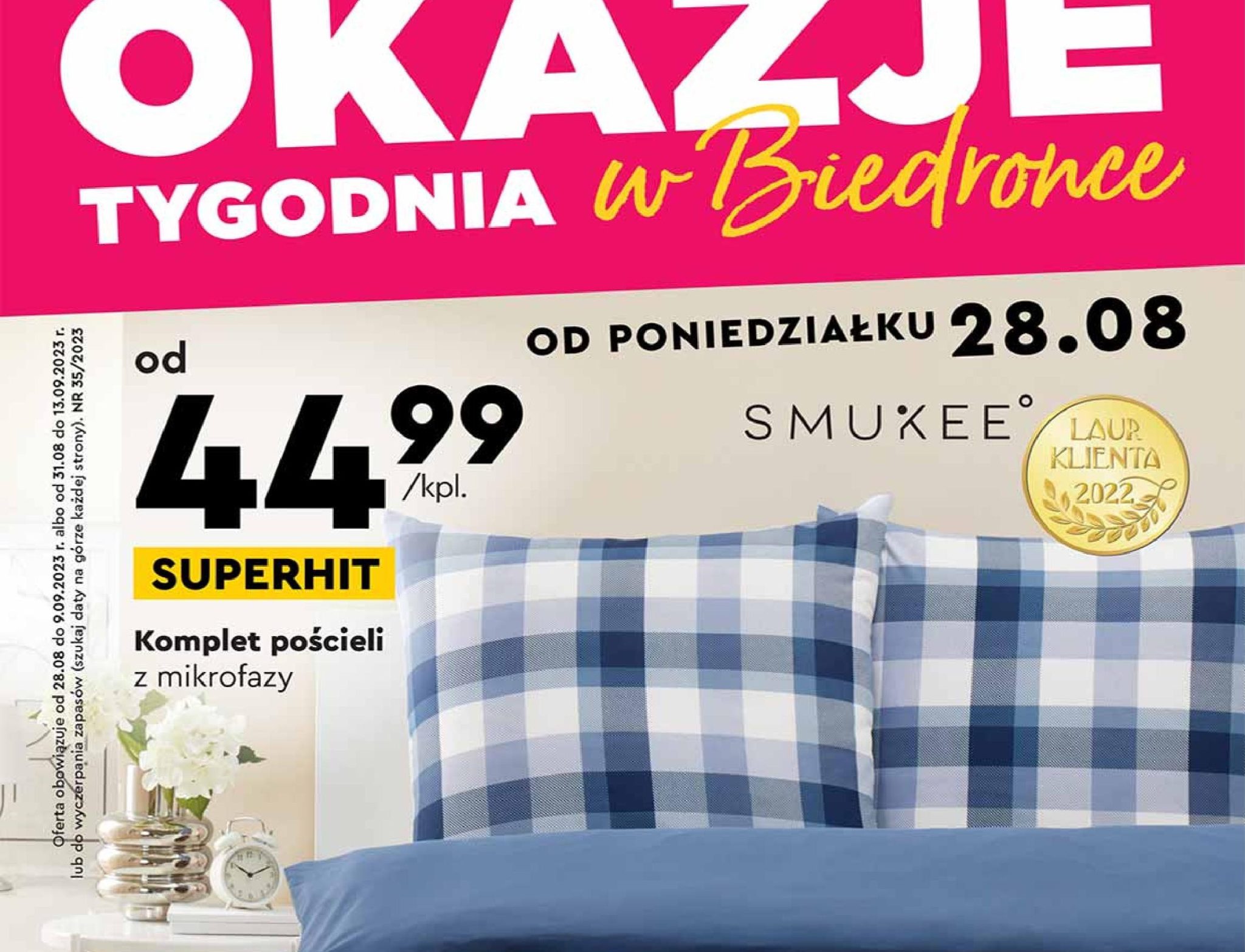 Акції та знижки Бедронка (Gazetka Biedronka) з 28.08.2023 до 13.09.2023. Акції, знижки, промоції, газетка Бедронка