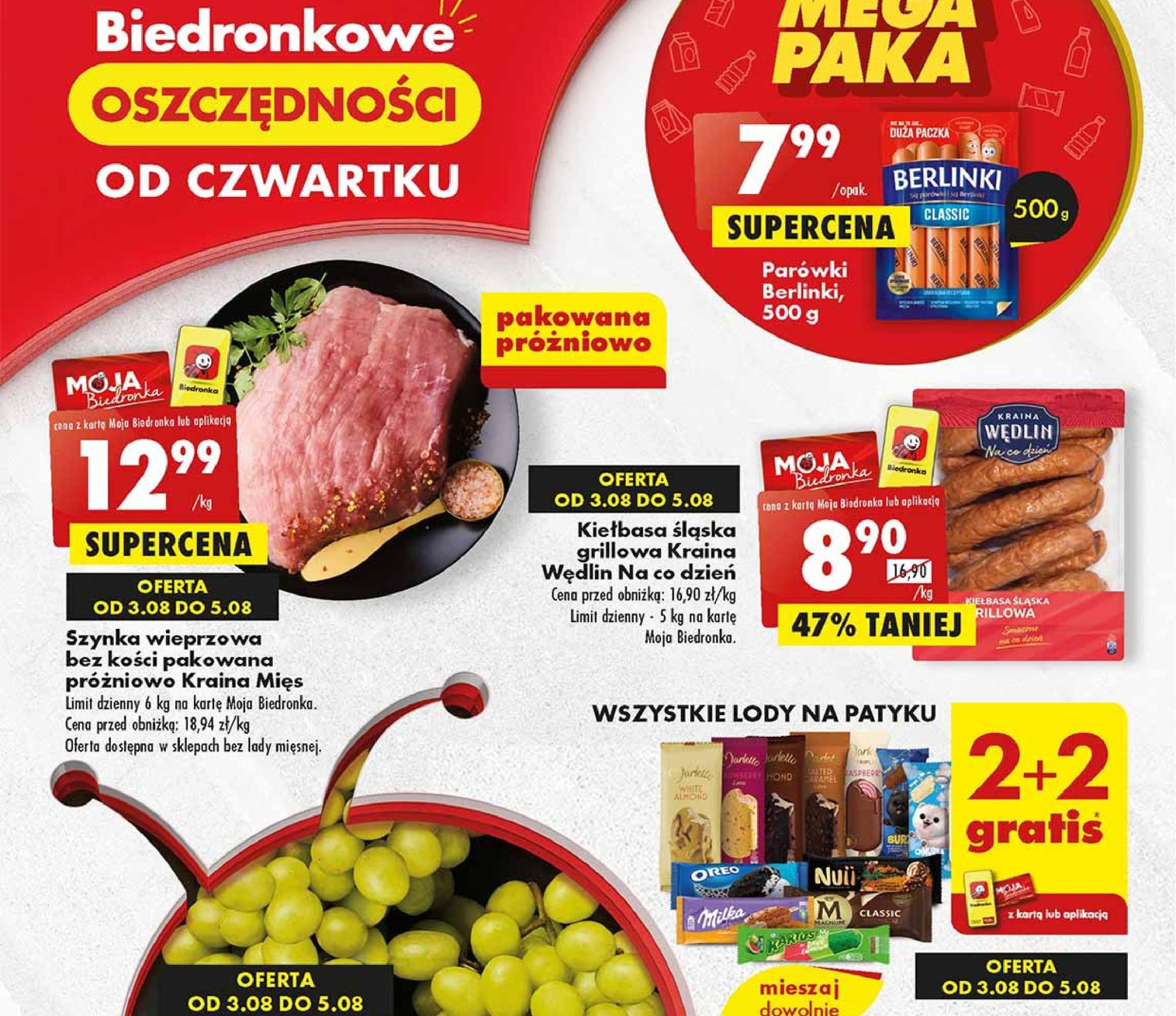 Акції та знижки Бедронка (Gazetka Biedronka) з 03.08.2023 до 09.08.2023. Акції, знижки, промоції, газетка Бедронка