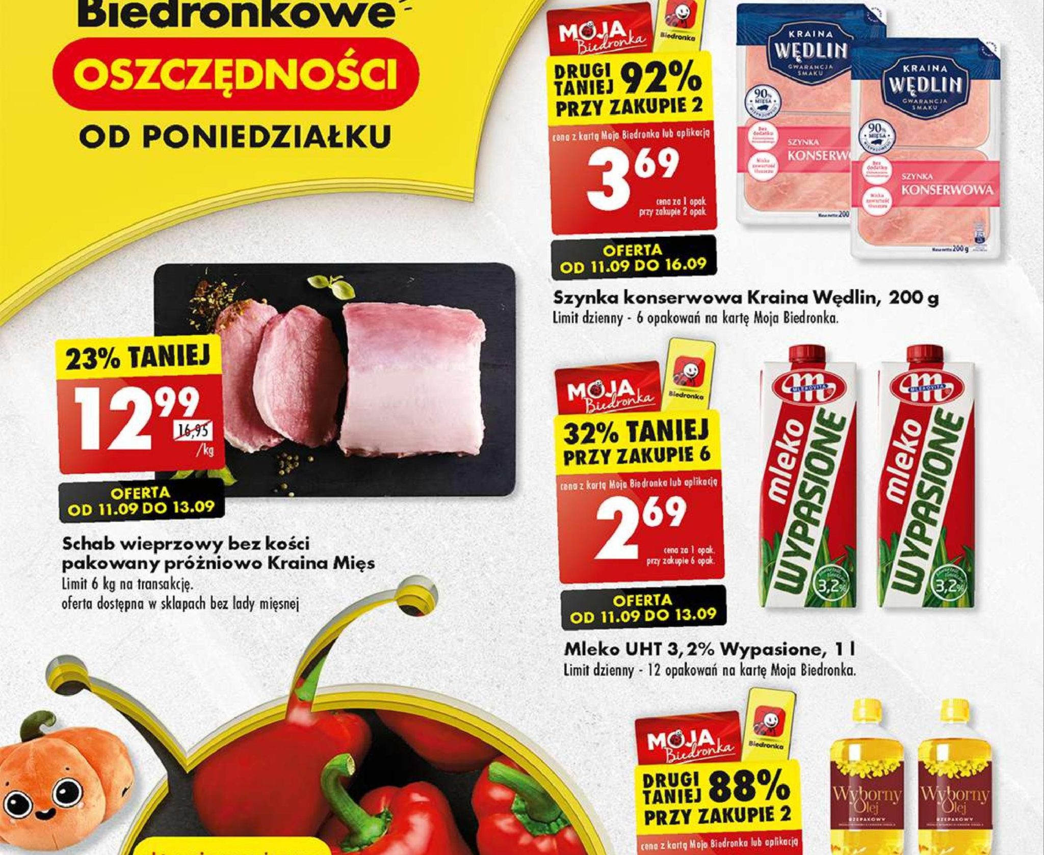 Акції та знижки Бедронка (Gazetka Biedronka) з 11.09.2023 до 16.09.2023. Акції, знижки, промоції, газетка Бедронка