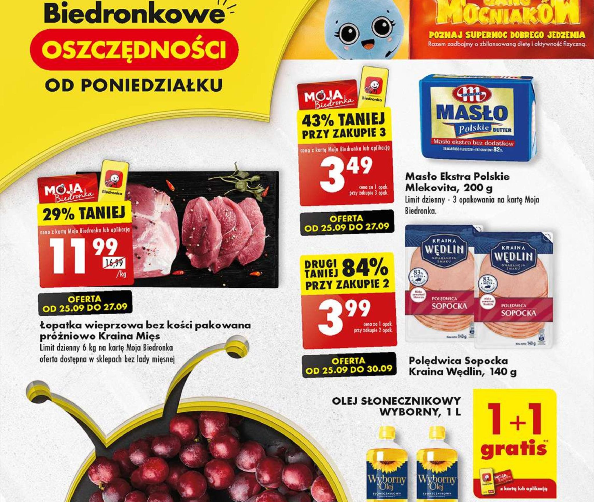 Акції та знижки Бедронка (Gazetka Biedronka) з 25.09.2023 до 30.09.2023. Акції, знижки, промоції, газетка Бедронка