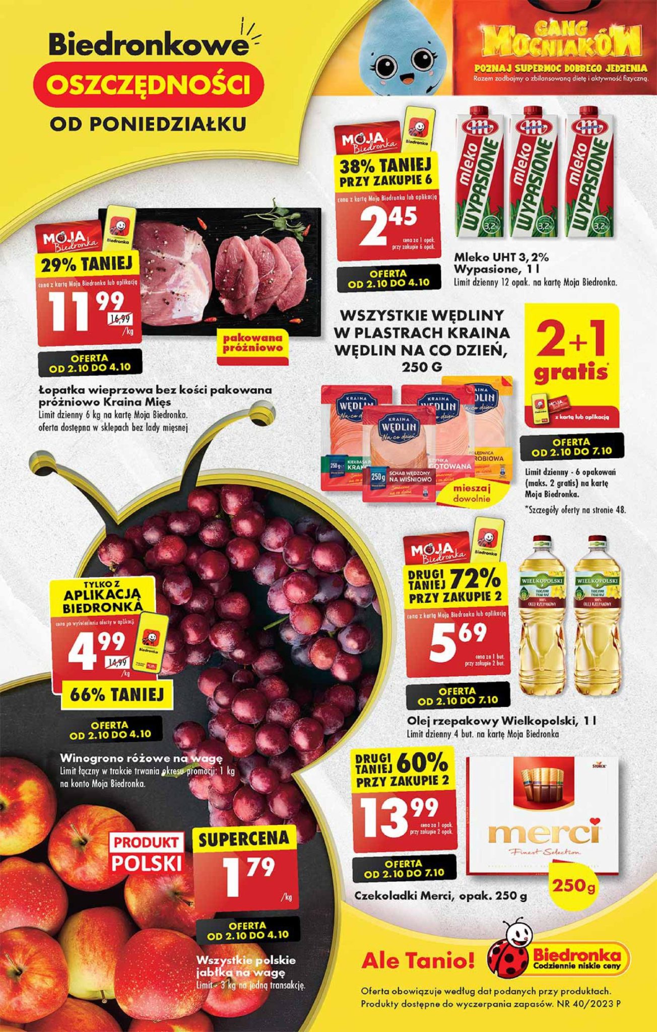 Акції та знижки Бедронка (Gazetka Biedronka) з 02.10.2023 до 07.10.2023. Акції, знижки, промоції, газетка Бедронка