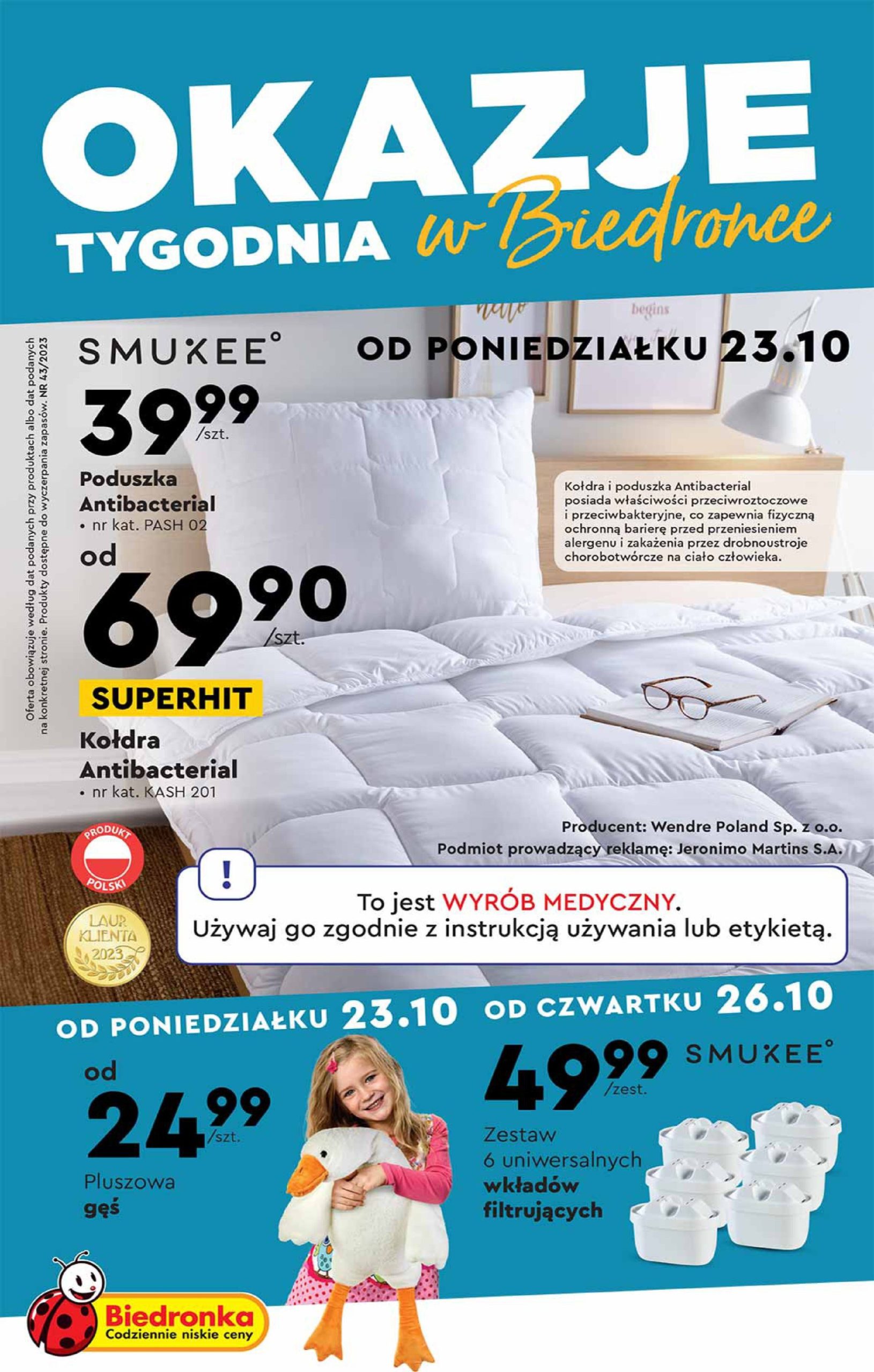 Акції та знижки Бедронка (Gazetka Biedronka) з 23.10.2023 до 08.11.2023. Акції, знижки, промоції, газетка Бедронка