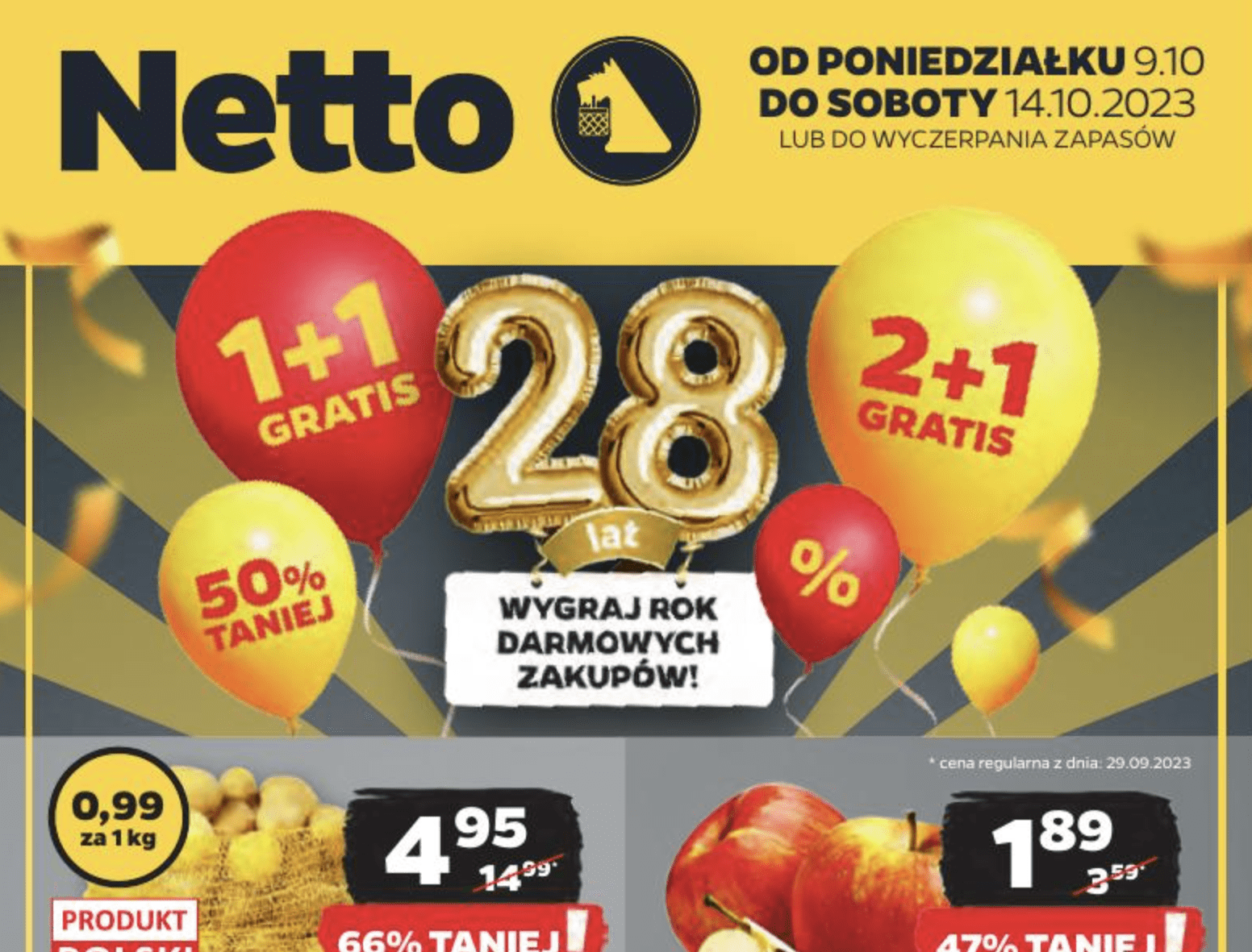 Акции Netto (Gazetka Netto) с 09.10.2023 до 14.10.2023. Акции, скидки, Газетка Нетто