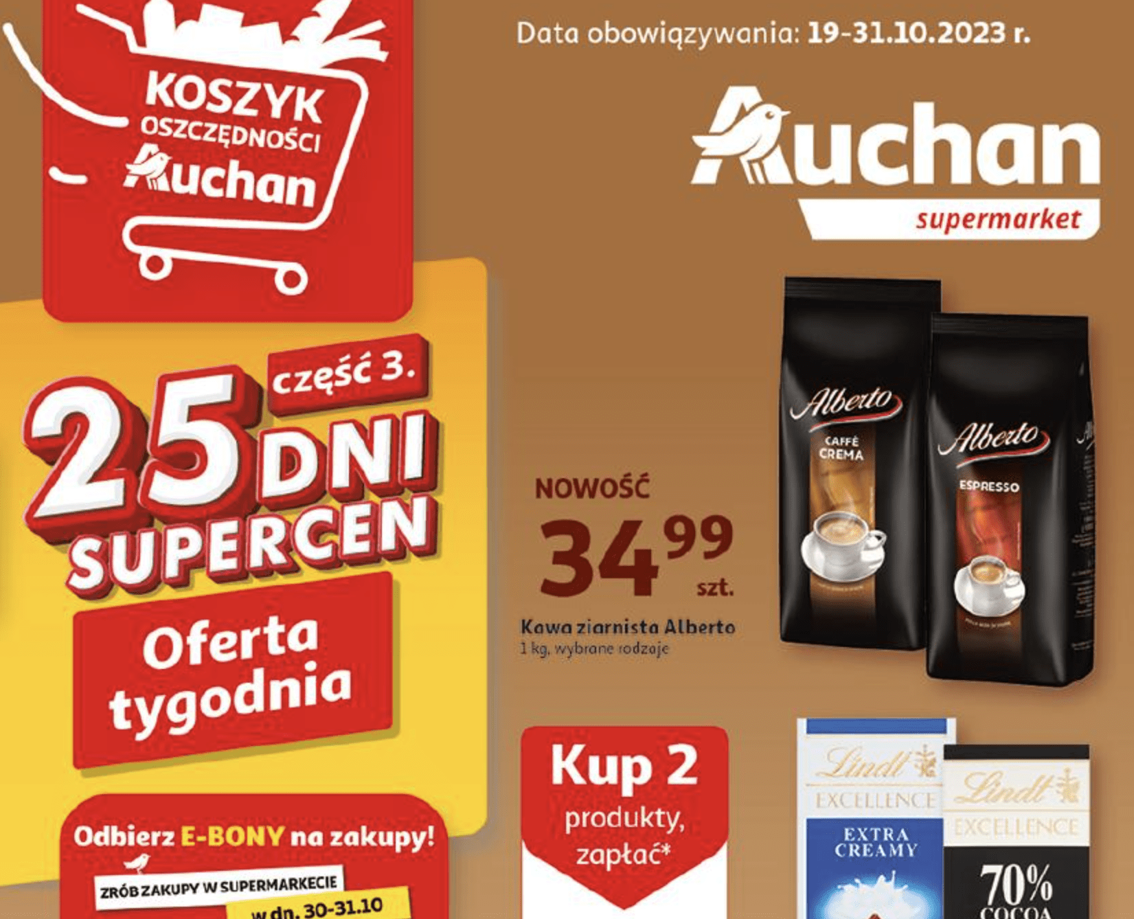 Акції Ашан у Польщі(Gazetka Biedronka) з 19.10.2023 до 31.10.2023. Акції, знижки, Газетка Ашан Польща