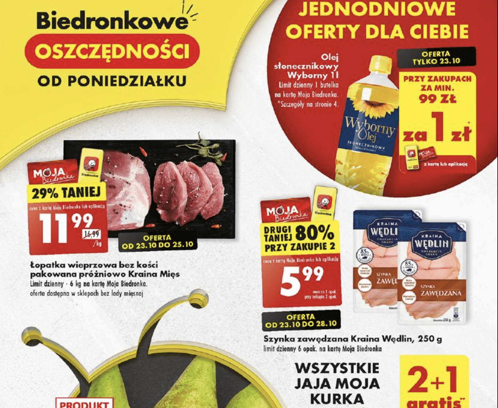 Акції та знижки Бедронка (Gazetka Biedronka) з 23.10.2023 до 28.10.2023. Акції, знижки, промоції, газетка Бедронка