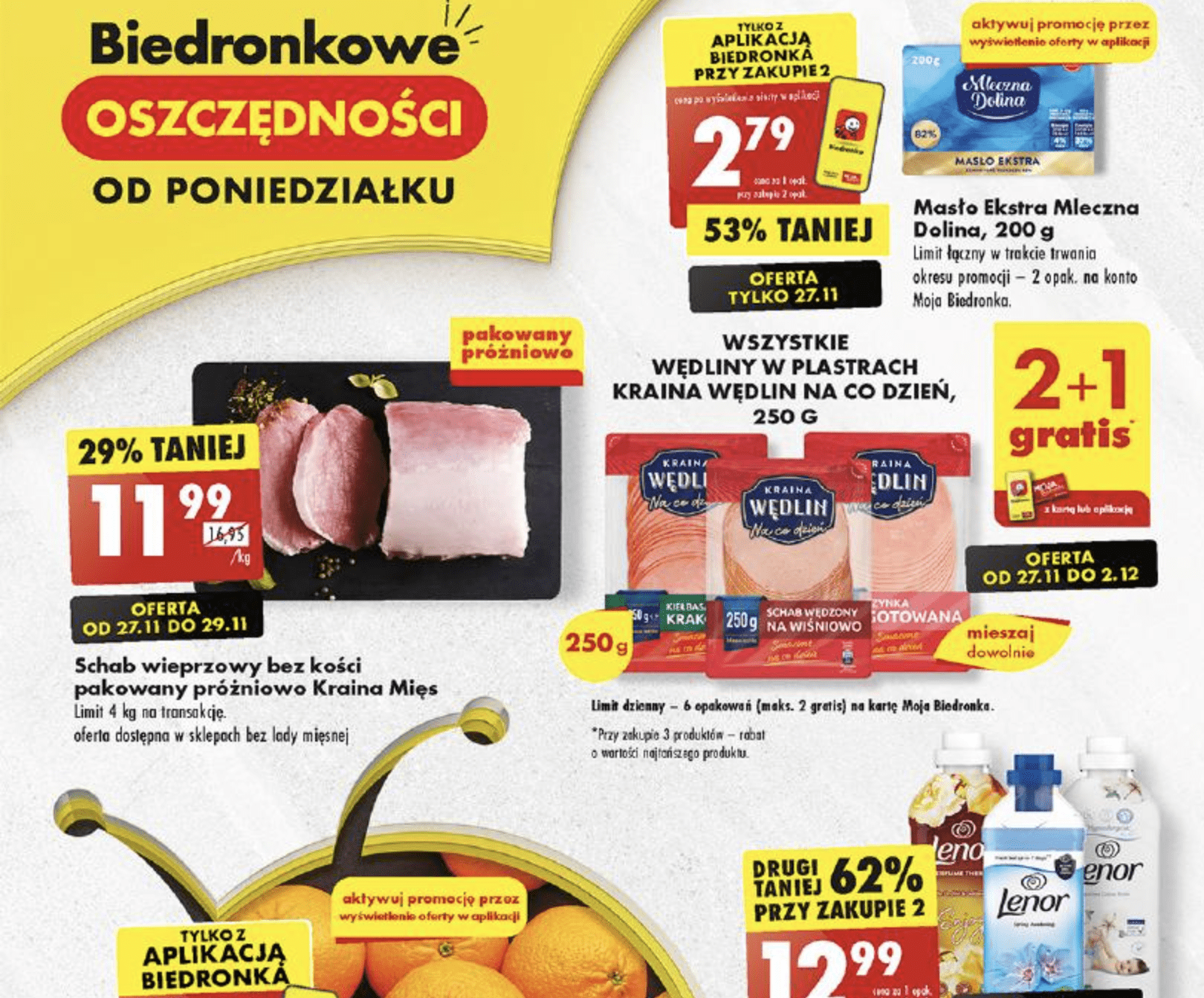 Акції та знижки Бедронка (Gazetka Biedronka) з 27.11.2023 до 02.12.2023. Акції, знижки, промоції, газетка Бедронка
