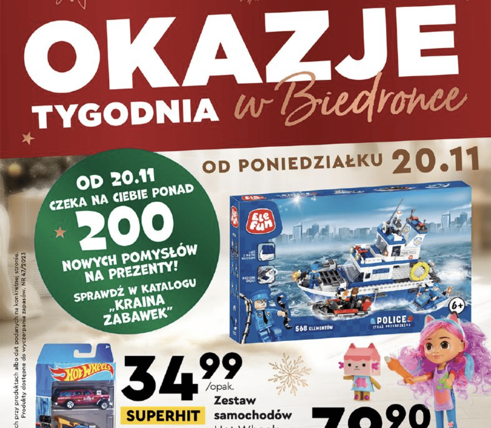 Акції та знижки Бедронка (Gazetka Biedronka) з 20.11.2023 до 02.12.2023. Акції, знижки, промоції, газетка Бедронка