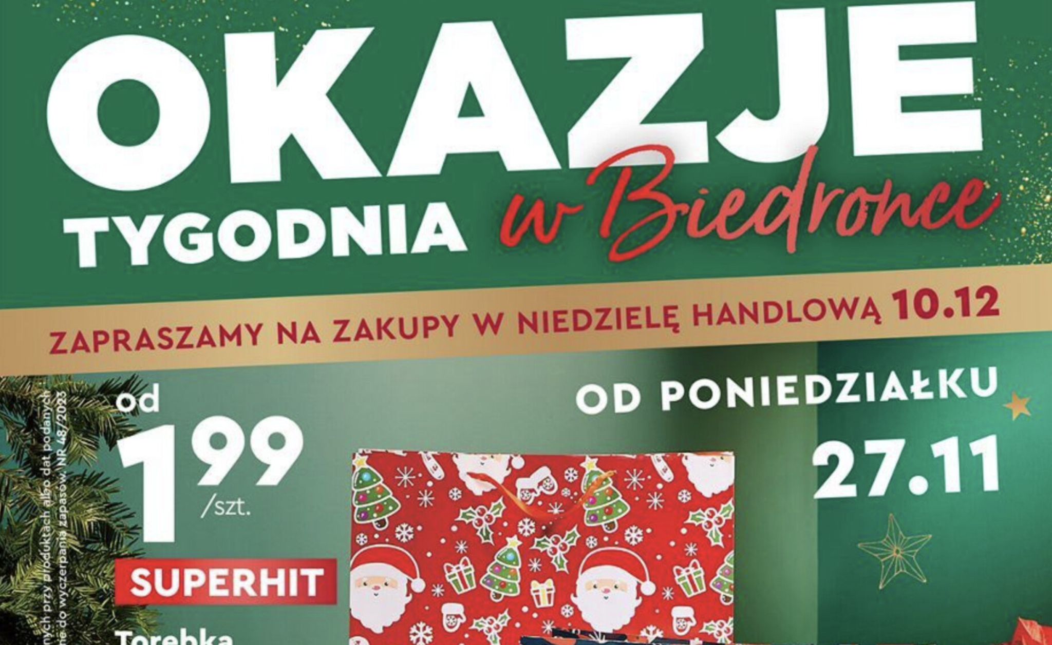 Акції та знижки Бедронка (Gazetka Biedronka) з 27.11.2023 до 13.12.2023. Акції, знижки, промоції, газетка Бедронка