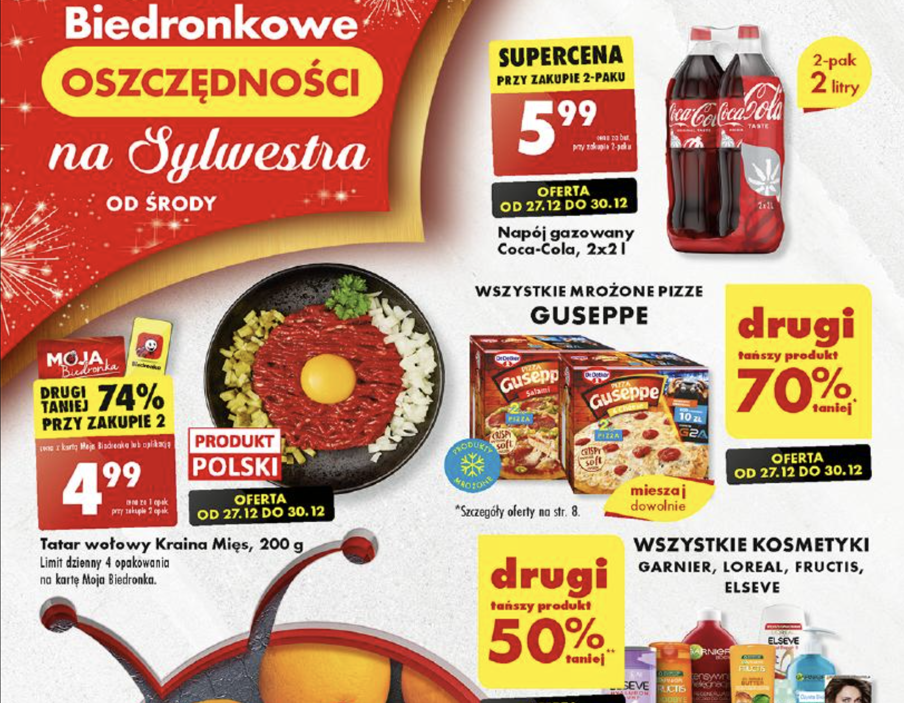 Акції та знижки Бедронка (Gazetka Biedronka) з 27.12.2023 до 03.01.2024. Акції, знижки, промоції, газетка Бедронка