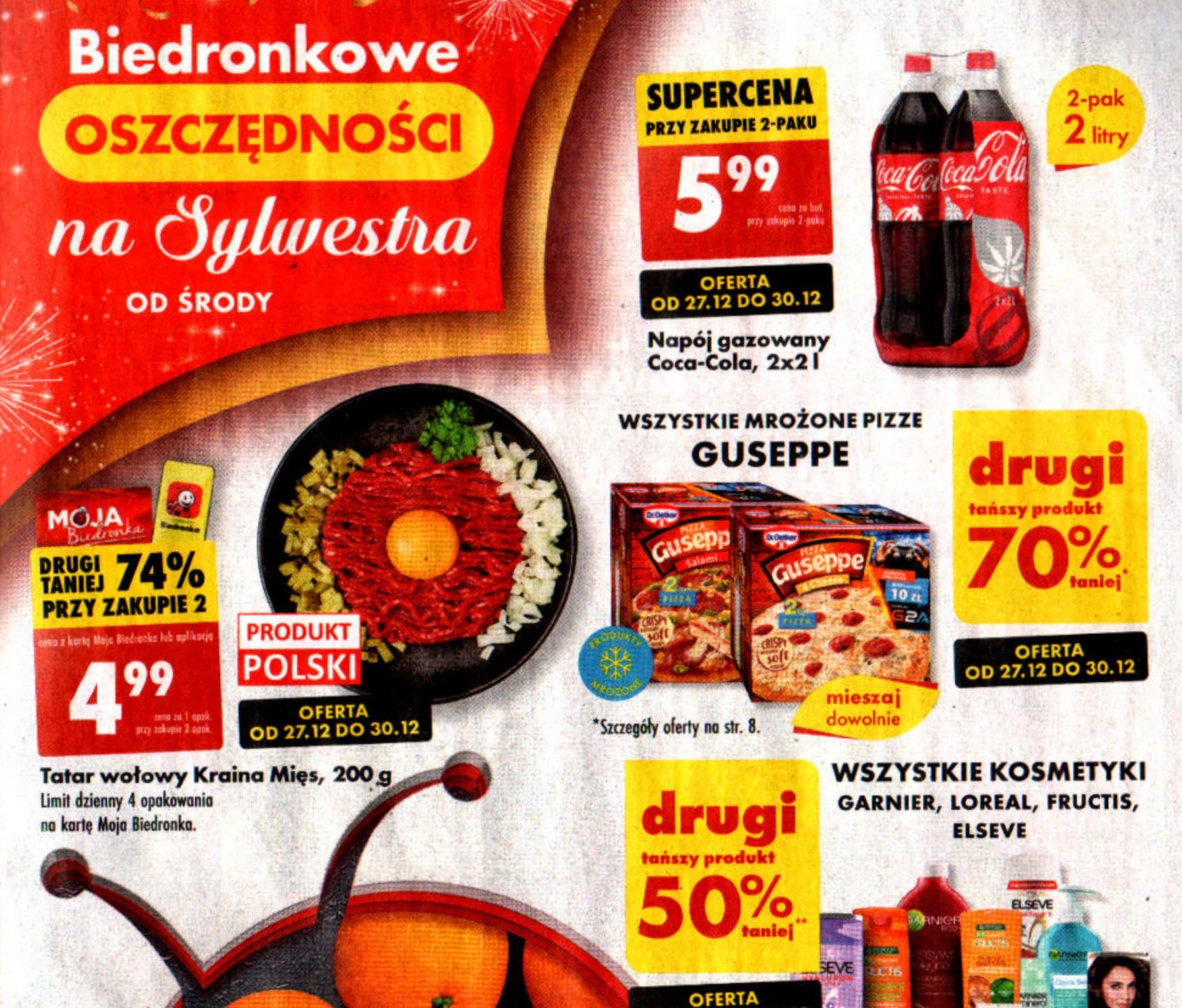 Акції та знижки Бедронка (Gazetka Biedronka) з 27.12.2023 до 31.12.2023. Акції, знижки, промоції, газетка Бедронка