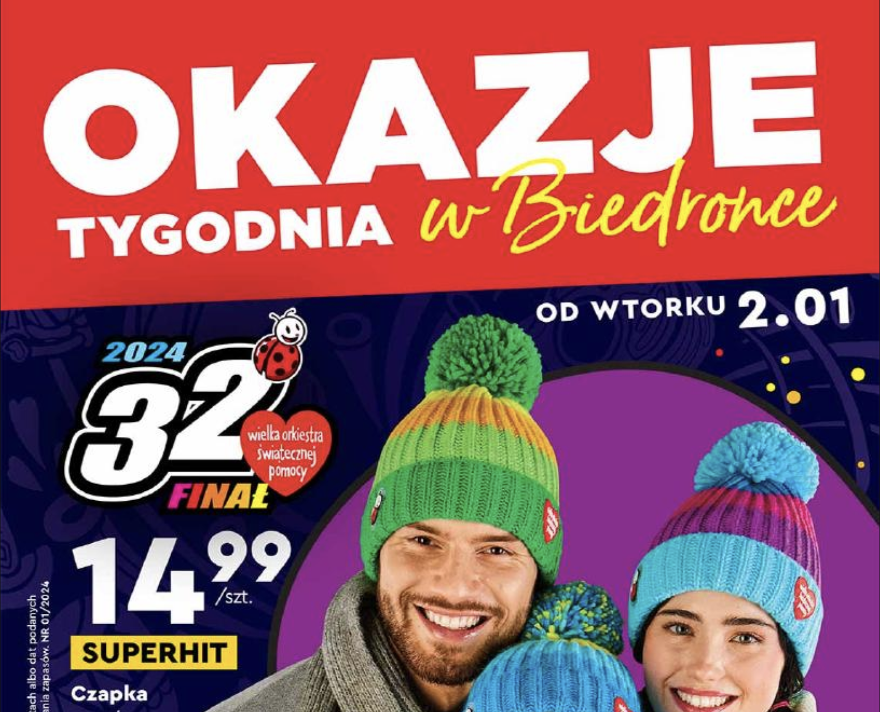 Акції та знижки Бедронка (Gazetka Biedronka) з 02.01.2024 до 13.01.2024. Акції, знижки, промоції, газетка Бедронка