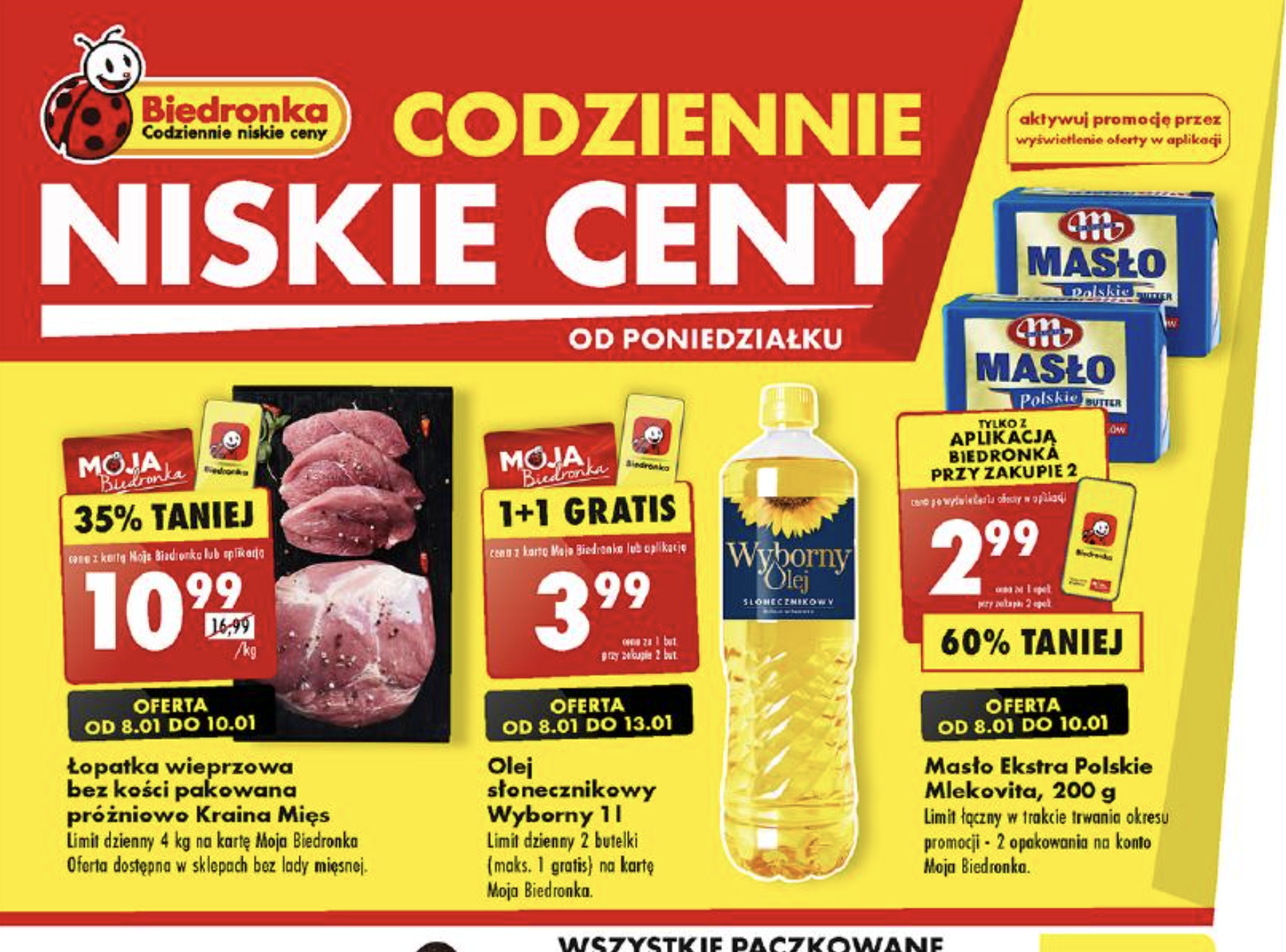 Акції та знижки Бедронка (Gazetka Biedronka) з 08.01.2024 до 13.01.2024. Акції, знижки, промоції, газетка Бедронка