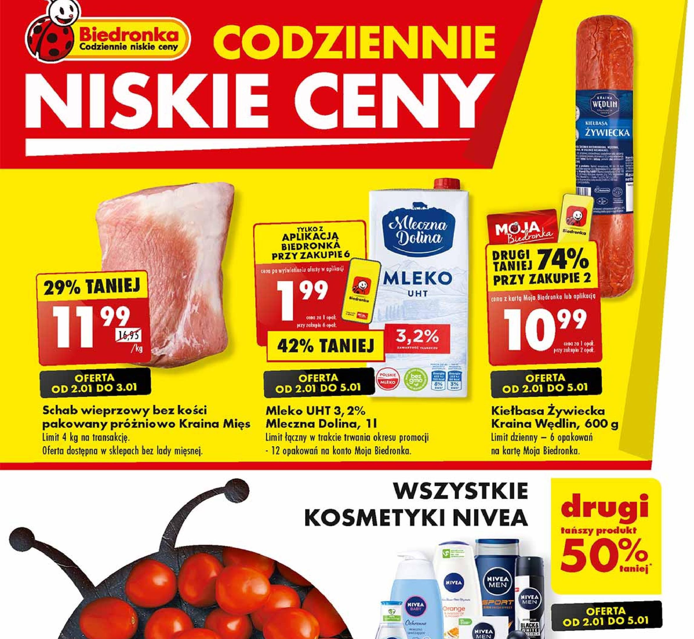 Акції та знижки Бедронка (Gazetka Biedronka) з 02.01.2024 до 05.01.2024. Акції, знижки, промоції, газетка Бедронка